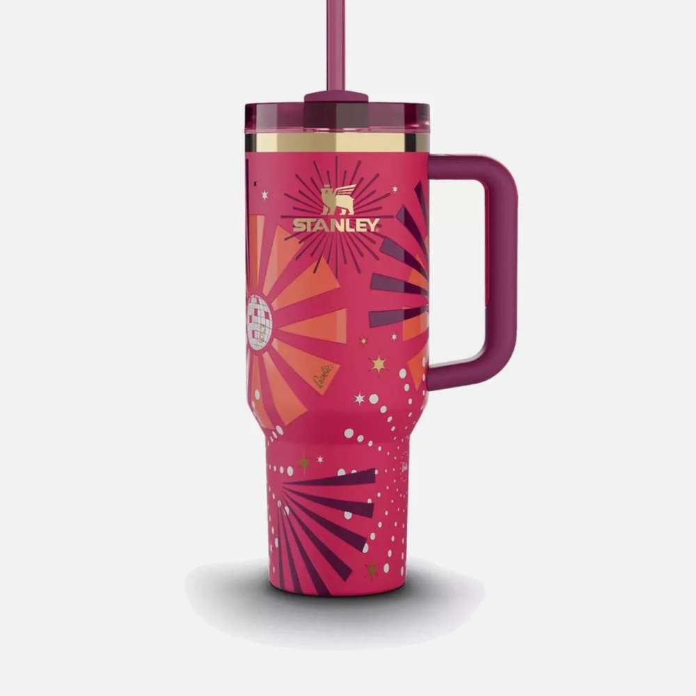 Dynamite barbie Stanley Festive Pink Tumbler with Straw